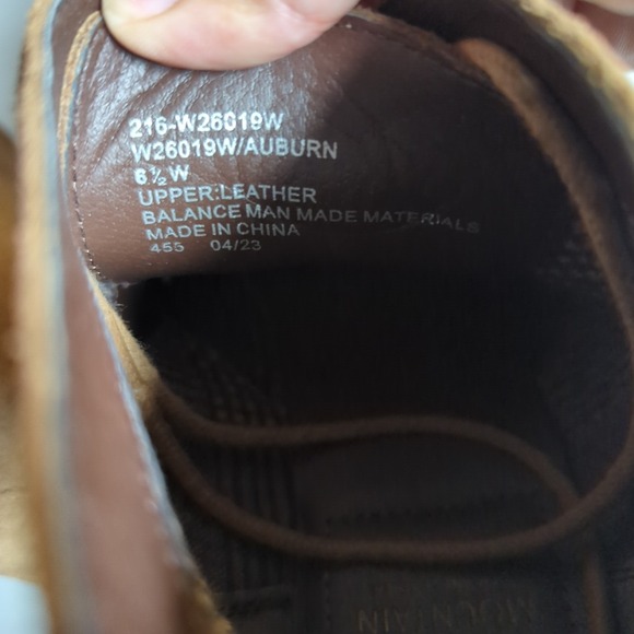 White Mountain Womens 6.5W Brown Lace Up Suede Bootie Ankle Boots Auburn Dessert - Picture 5 of 7